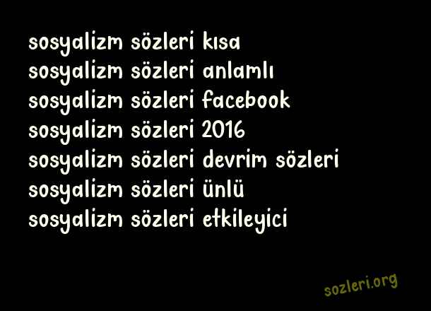 Sosyalist Sözler